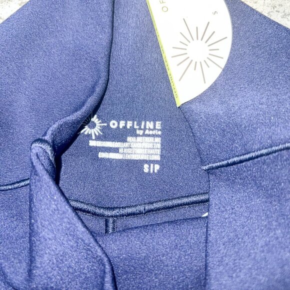 NWT Offline by Aerie Real Me High Waisted Crossover Legging Navy Size S Long - Picture 4 of 9